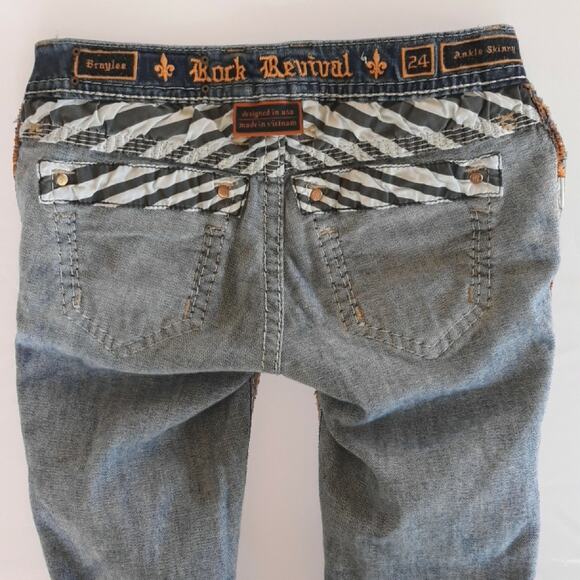 Rock Revival Ankle Skinny Braylee Jeans 24 - Picture 10 of 13